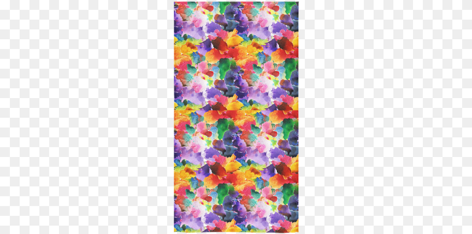 Vibrant Flower Watercolor Bath Towel Zoeo Foldable Compact Windproof Travel Umbrella Art, Modern Art, Pattern, Canvas, Dye Png Image