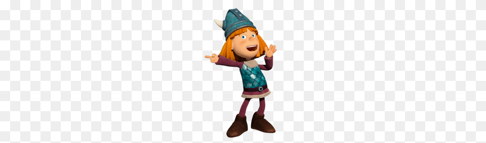 Vic The Viking Pointing, Elf, Baby, Person, Doll Png Image