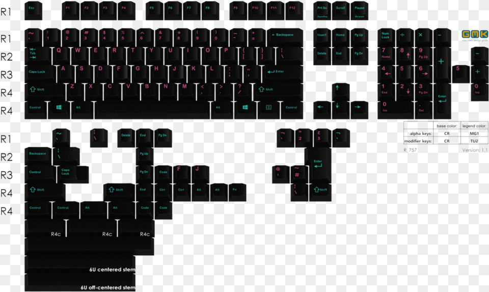 Vice Nights Gmk White On Black Massdrop, Computer, Computer Hardware, Computer Keyboard, Electronics Free Transparent Png