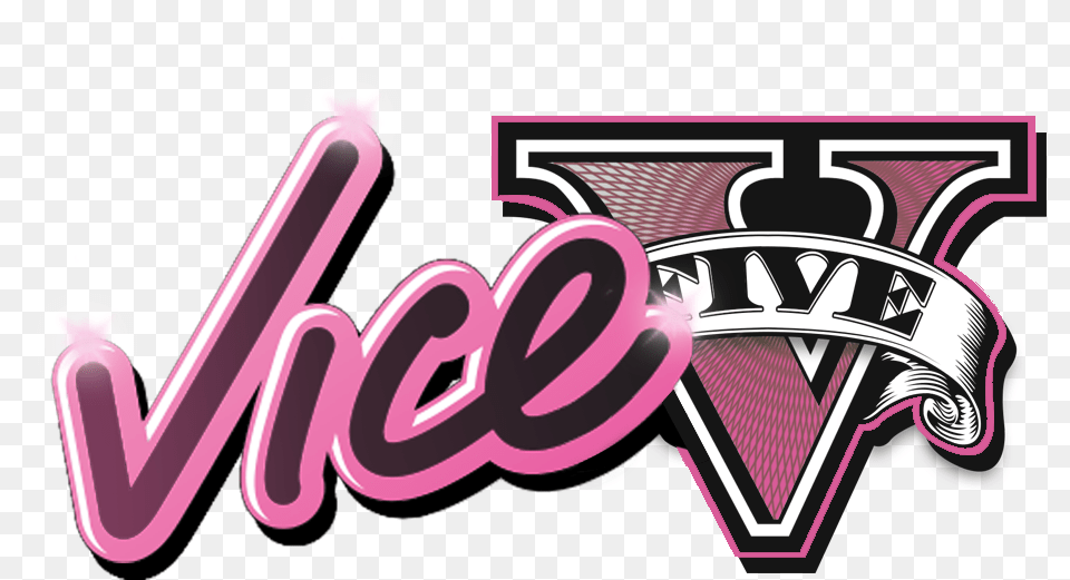 Vice V Gta5 Mods Com Gta V Logo Clipart Grand Theft Auto V Logo, Purple, Dynamite, Weapon, Art Png Image