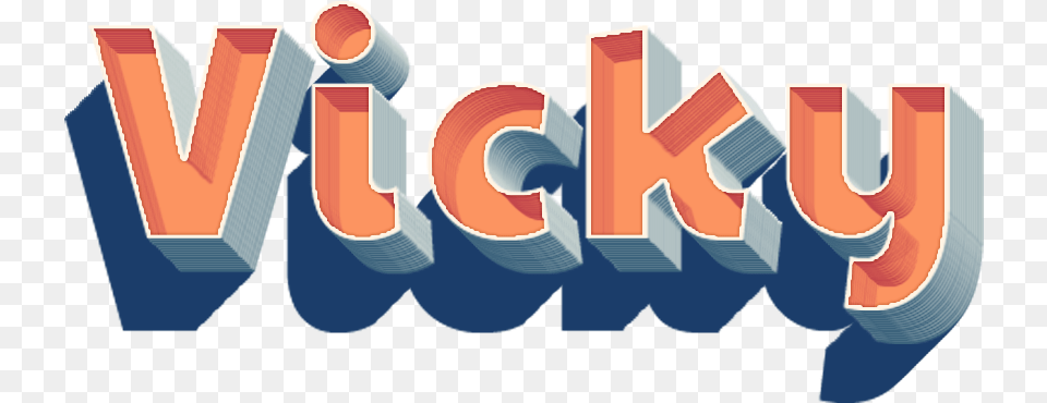 Vicky 3d Letter Name Logo, Art, Graphics, City, Dynamite Free Png
