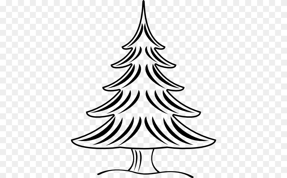 Victor Clipart Pine Tree Clipart Black And White, Stencil, Christmas, Christmas Decorations, Festival Png Image