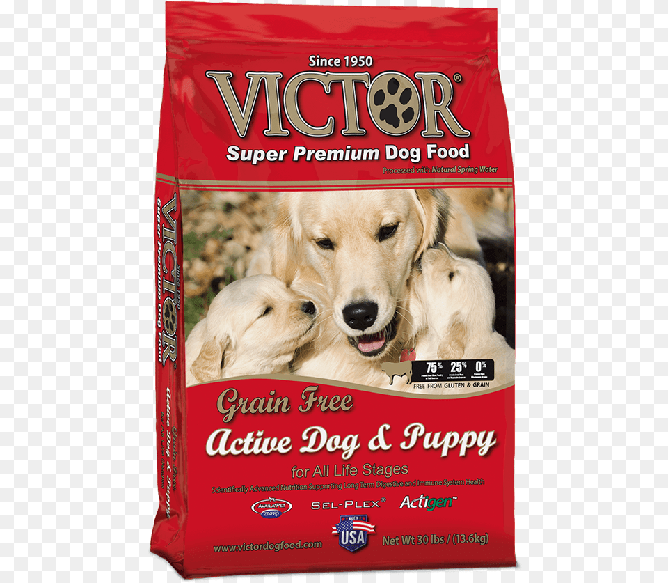 Victor Grain Active Dog And Puppy Food Victor Grain Dog Food, Animal, Canine, Mammal, Pet Free Png