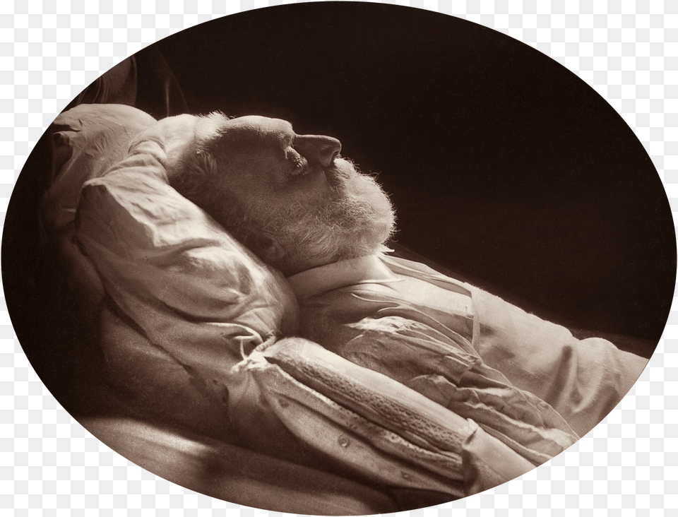 Victor Hugo Deathbed Portrait By Nadar 1885 Victor Hugo On His Deathbed, Beard, Face, Head, Person Png