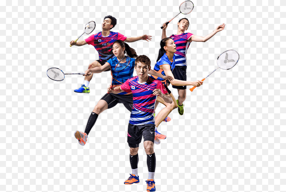 Victor Korea Unisex Pink 6448 T Shirt Badminton Victor Badminton Player, People, Person, Teen, Adult Free Png Download