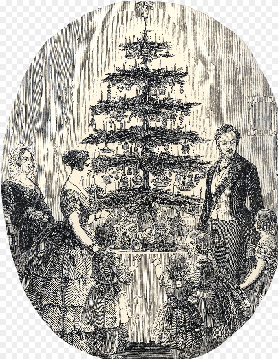 Victoria And Albert Christmas Tree Christmas Tree Albert And Victoria, Symbol, Text, Number, Disk Free Png Download