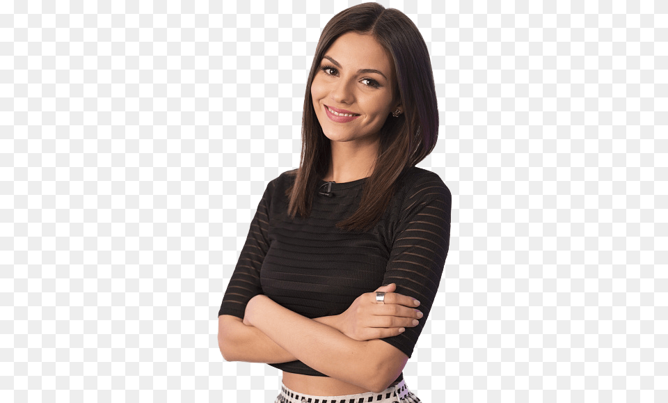 Victoria Justice With Blonde Hair, Head, Portrait, Blouse, Clothing Png Image