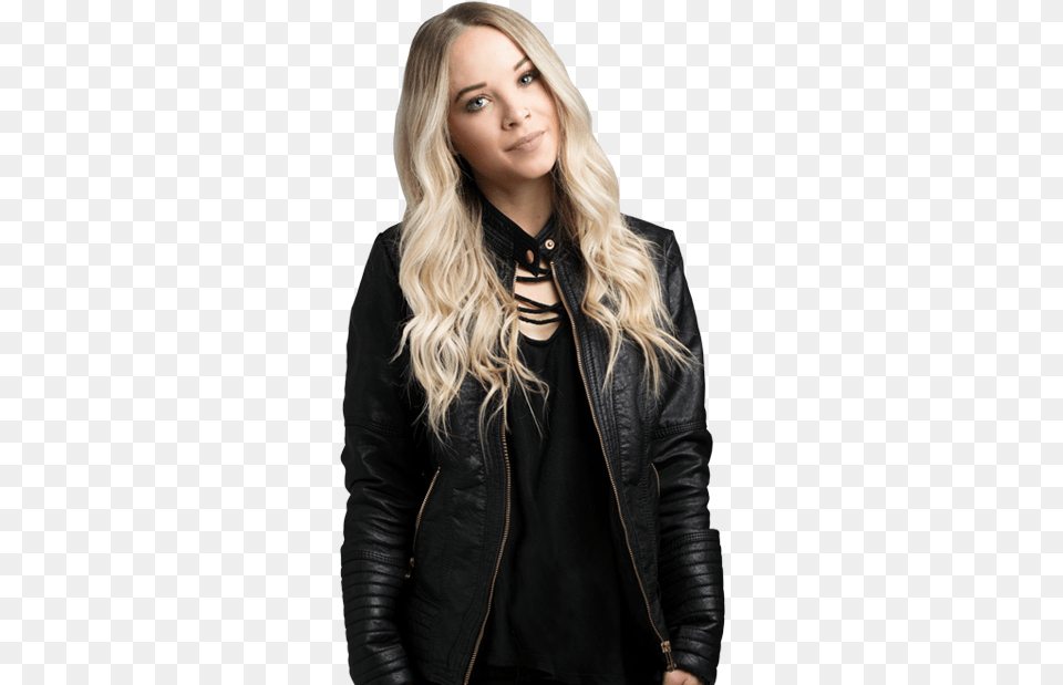 Victoria Petersen Leather Jacket, Clothing, Coat, Leather Jacket, Blonde Free Png