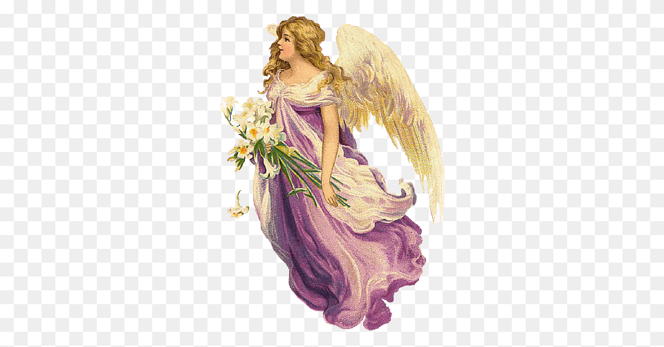 Victorian Angel Woman In Purple Dress, Adult, Bride, Female, Person Png