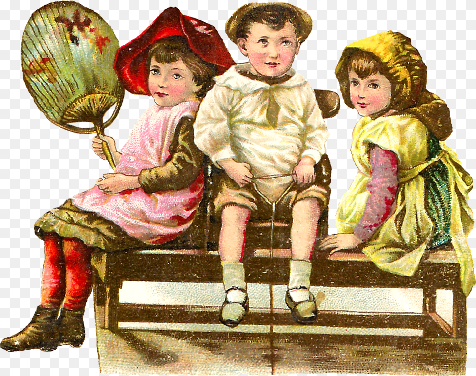 Victorian Children Clip Art Victorian Children, Bonnet, Hat, Clothing, Girl Png