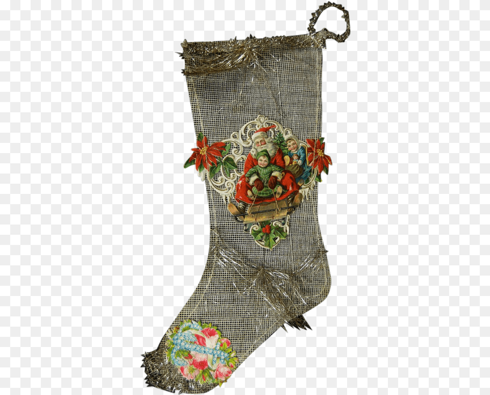 Victorian Christmas Stocking Transparent, Festival, Christmas Decorations, Gift, Clothing Free Png