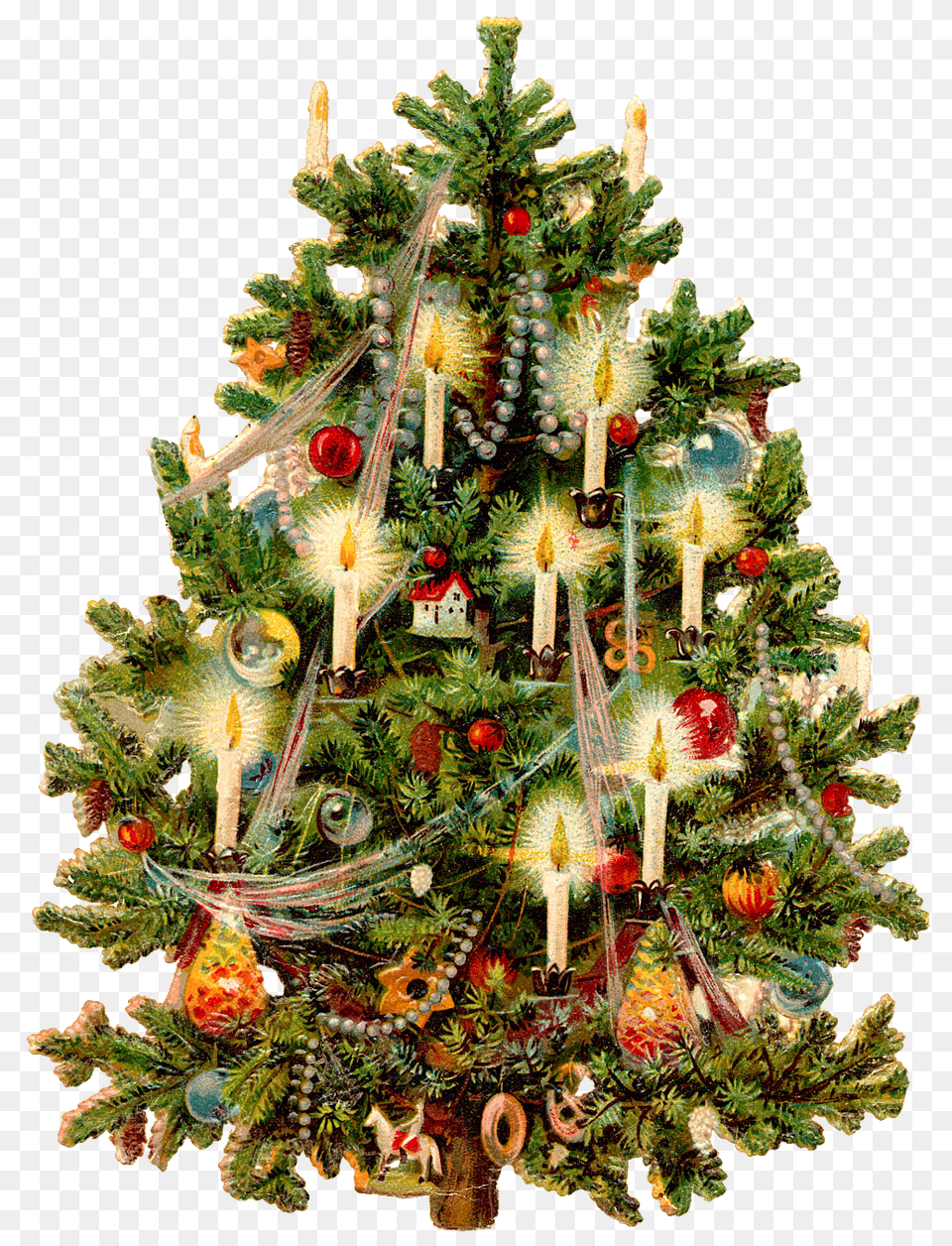 Victorian Christmas Tree Old Fashioned Christmas Tree Clip Art, Plant, Christmas Decorations, Festival, Christmas Tree Free Png Download