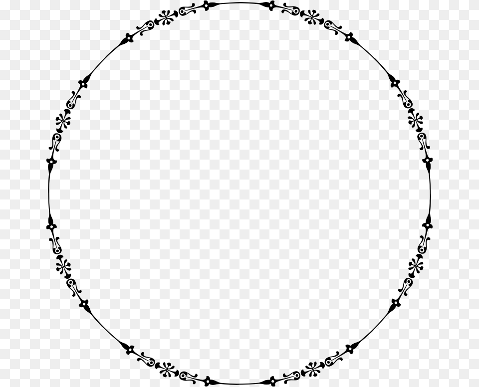 Victorian Circle Circular Border, Gray Free Png Download