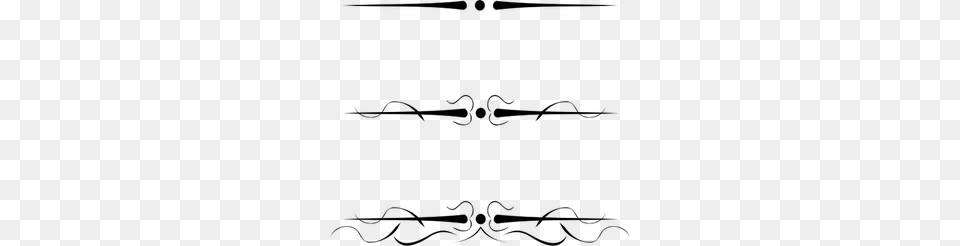 Victorian Decorative Underlines Vector, Gray Png