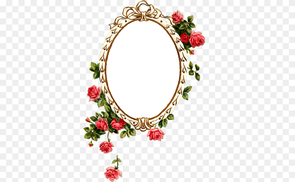 Victorian Die Cut, Flower, Plant, Rose, Oval Free Png