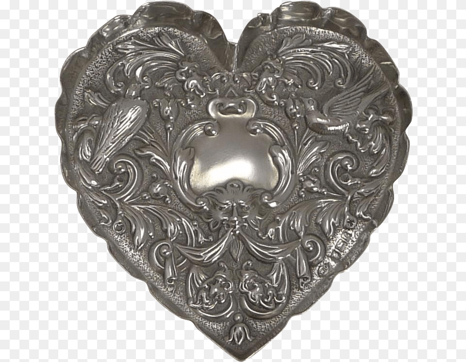 Victorian English Sterling Silver Heart Solid, Accessories, Jewelry, Locket, Pendant Png