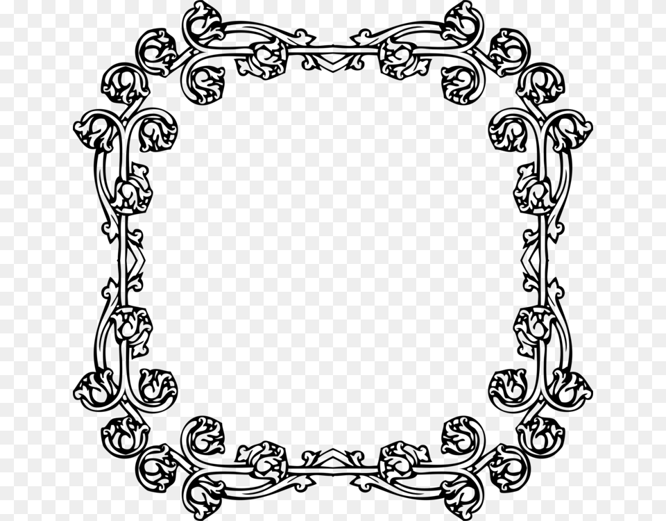 Victorian Era Borders And Frames Picture Frames Ornament, Gray Png Image