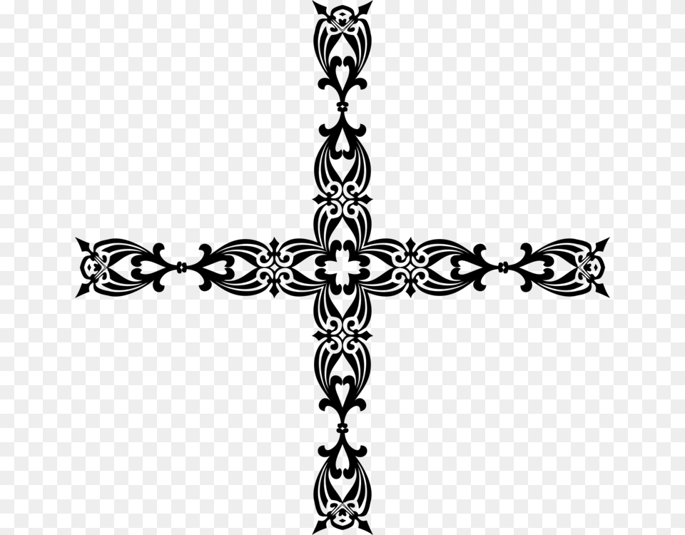 Victorian Era Christian Cross Symbol Christianity, Gray Png Image