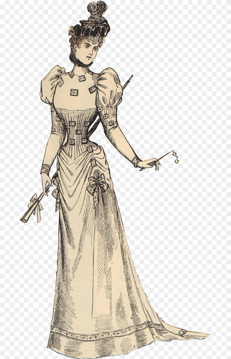 Victorian Era Edwardian Era Clip Art Victorian Woman, Clothing, Dress, Adult, Wedding Free Transparent Png