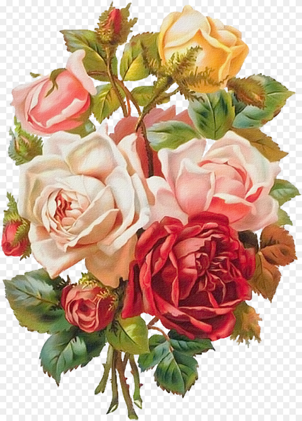 Victorian Era Flower Bouquet Porte Bouquet Rose Clip Vintage Flower Hd, Art, Plant, Pattern, Painting Free Transparent Png