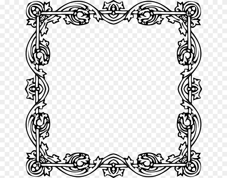 Victorian Era Picture Frames Floral Design Victorian Architecture, Gray Png Image