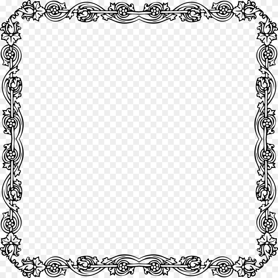 Victorian Flourish Old Time Photo Frames, Gray Free Png