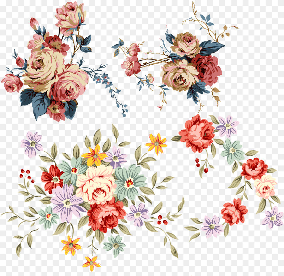 Victorian Flowers Vintage Flower Vector, Art, Embroidery, Floral Design, Graphics Png