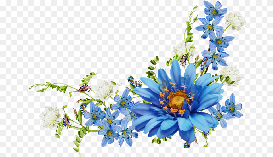 Victorian Flowers Vintage Flowers Blue Flowers Small Blue Flower Border, Anemone, Plant, Petal, Flower Bouquet Free Png