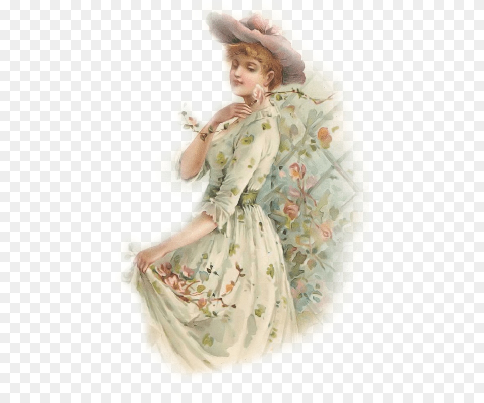 Victorian Girl, Clothing, Hat, Person, Art Free Transparent Png