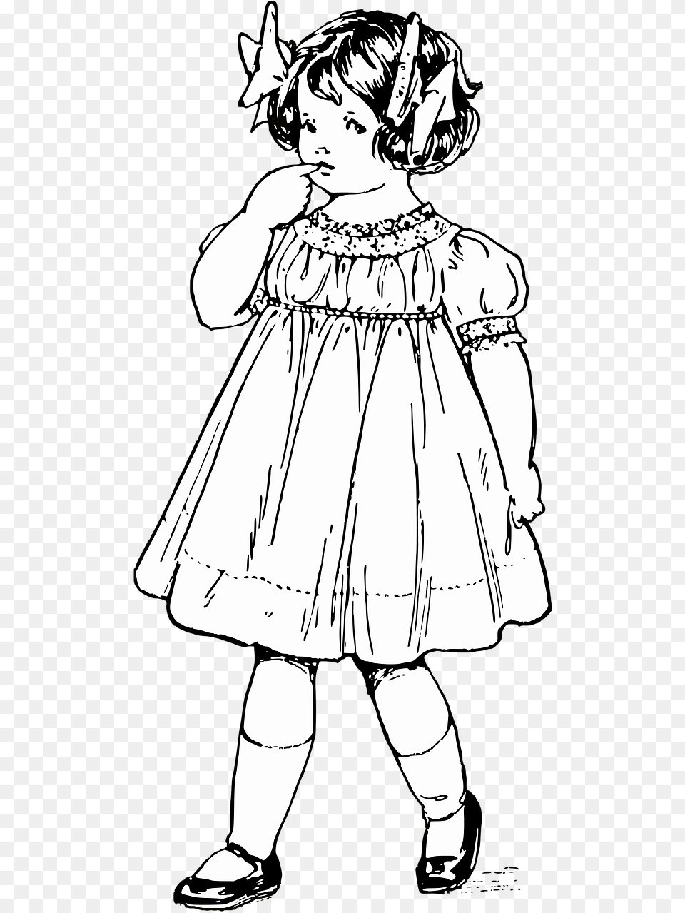 Victorian Girl Colouring Pages, Book, Child, Comics, Female Png Image