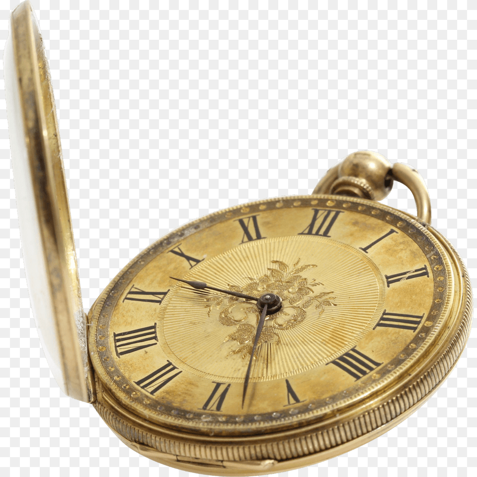 Victorian Gold Open Pocket Watch, Wristwatch, Arm, Body Part, Person Free Png Download