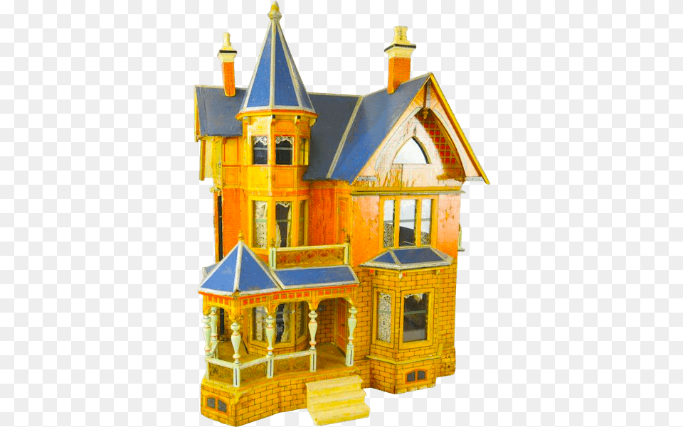 Victorian Gottschalk Blue Roof Dollhouse Doll House Victorian Transparent, Architecture, Building, Housing, Villa Free Png