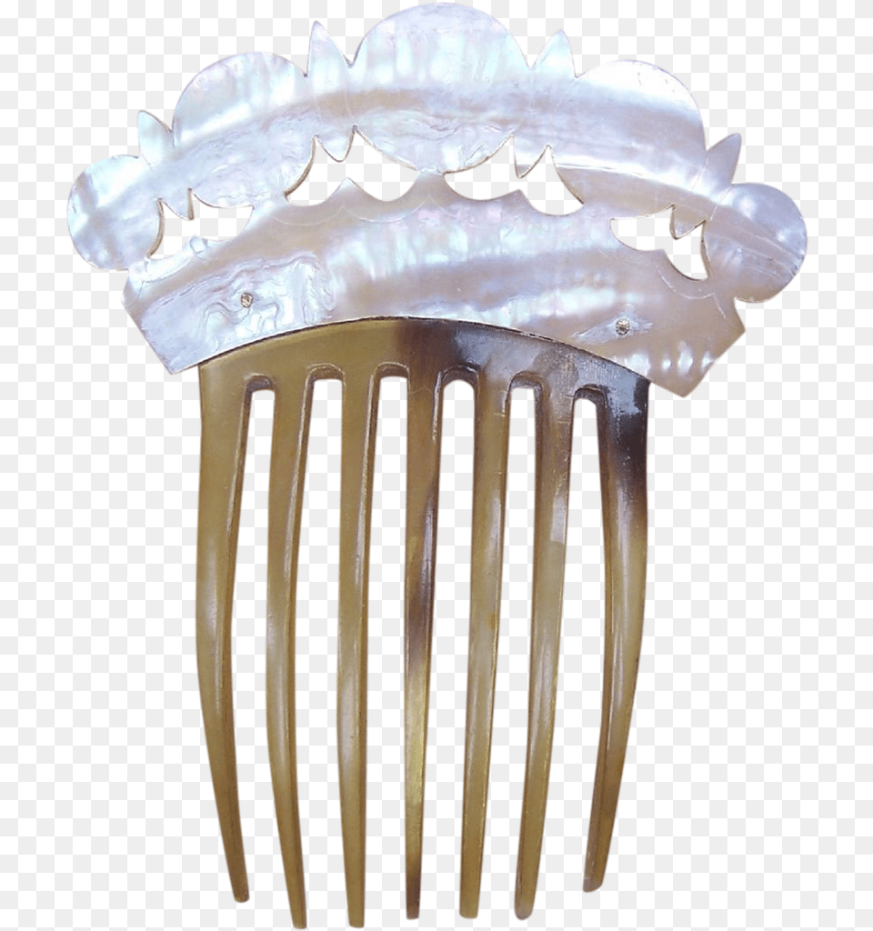 Victorian Hair Comb Mother Of Pearl Spanish Mantilla Comb, Accessories, Person Png