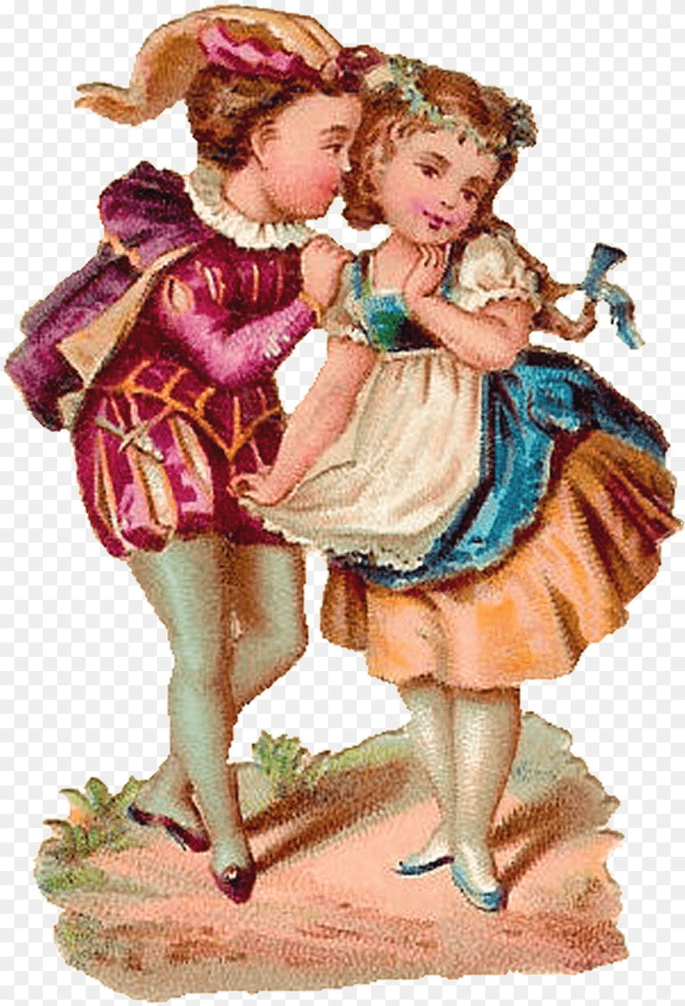 Victorian Kids Couple Illustration, Baby, Child, Female, Girl Png