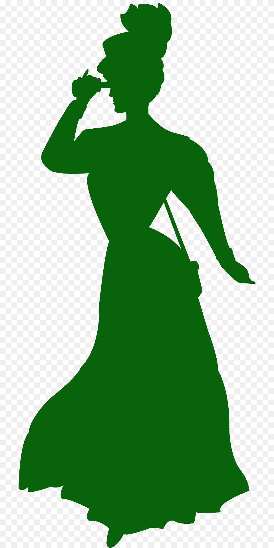 Victorian Lady Silhouette, Clothing, Dress, Person, Dancing Png