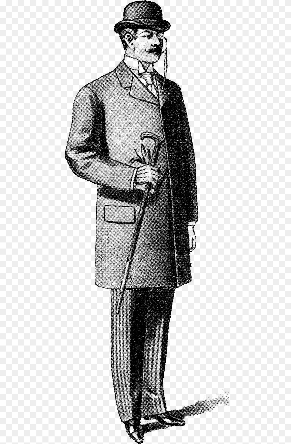 Victorian Man Illustration, Gray Free Transparent Png