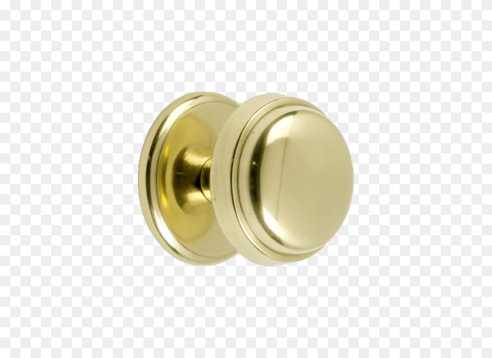 Victorian Polished Brass Edged Centre Door Knob Black Country, Handle Free Transparent Png