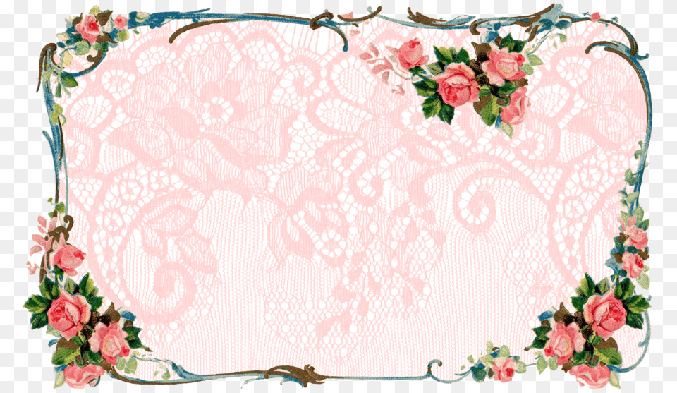 Victorian Rose Border Clipart, Lace, Art, Floral Design, Graphics Free Png