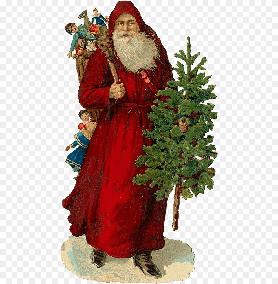 Victorian Santa Claus Old, Adult, Wedding, Person, Woman Png Image