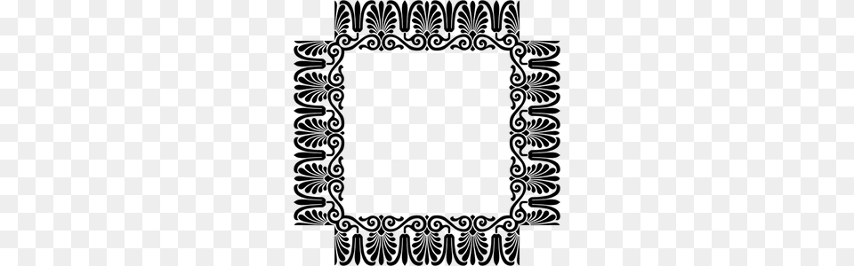 Victorian Vector Borders, Gray Free Png Download