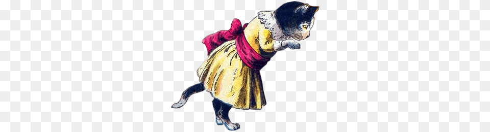 Victorian Vintage Cat, Art, Figurine, Animal, Kangaroo Png Image