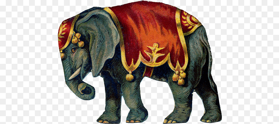 Victorian Vintage Circus Elephant Vintage Circus Elephant, Animal, Mammal, Wildlife Free Png