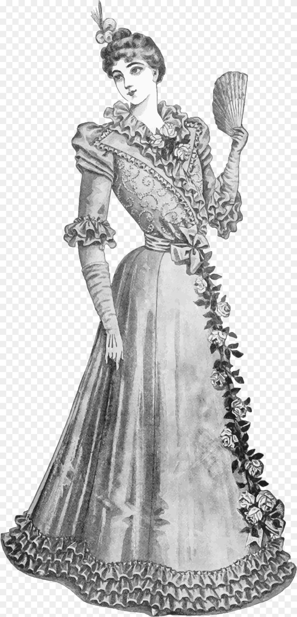 Victorian Woman Transparent Background, Clothing, Person, Dress, Lady Png
