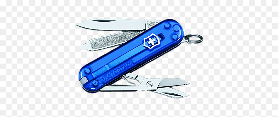 Victorinox Blue Classic Pocket Knife, Blade, Weapon, Dagger Png Image