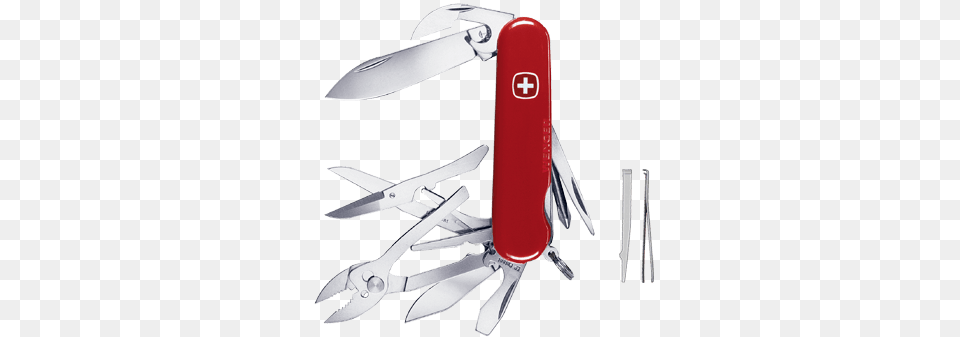 Victorinox Swiss Army Knife Open, Cutlery, Blade, Scissors, Weapon Png Image