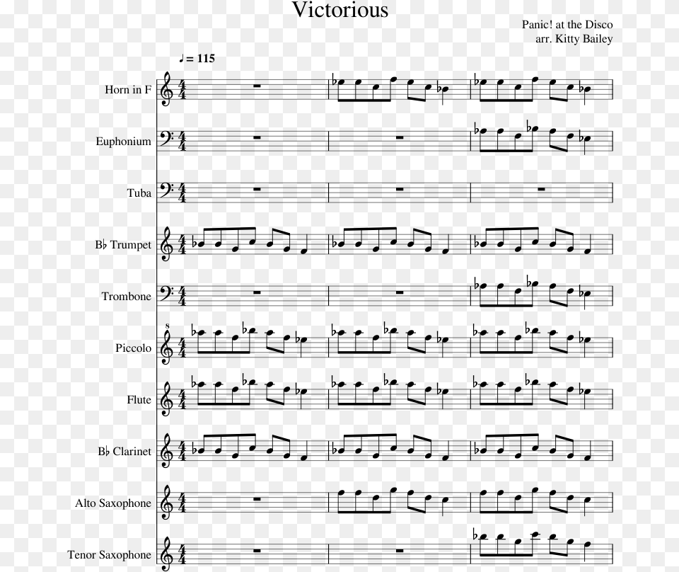 Victorious Sheet Music Composed By Panic At The Disco Kiss The Girl Little Mermaid Sheet Music Pdf, Gray Free Transparent Png