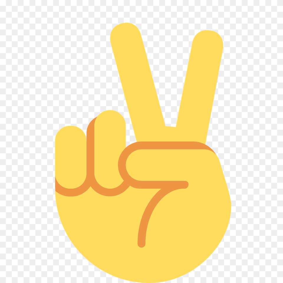 Victory Hand Emoji Clipart, Body Part, Finger, Person, Gold Free Png