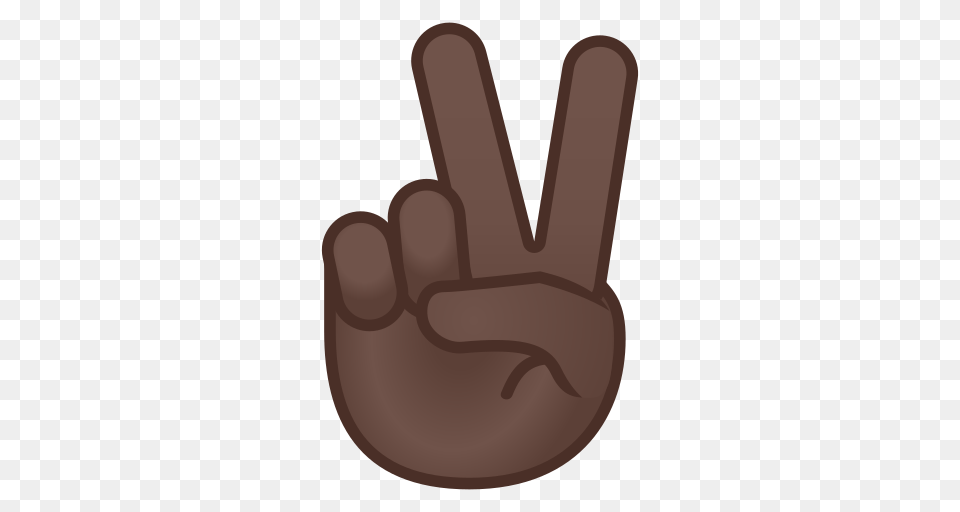 Victory Hand Emoji With Dark Skin Tone Meaning And Pictures, Body Part, Finger, Person, Smoke Pipe Png