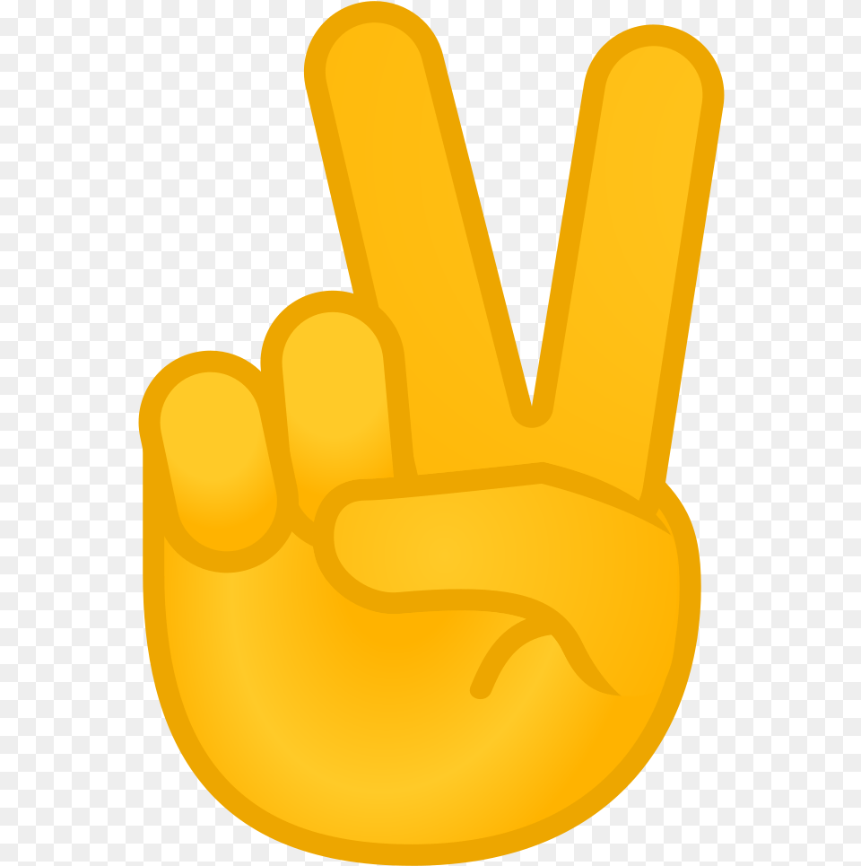 Victory Hand Icon Peace Emoji, Clothing, Glove, Gold, Body Part Free Png Download