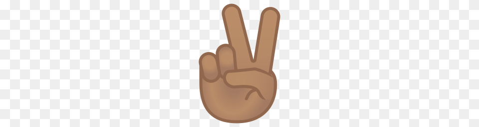 Victory Hand Medium Skin Tone Icon Noto Emoji People Bodyparts, Body Part, Finger, Person Png